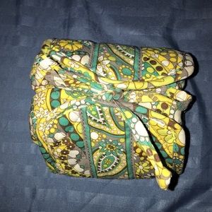 Vera Bradley Green Floral Cosmetic Compact Case